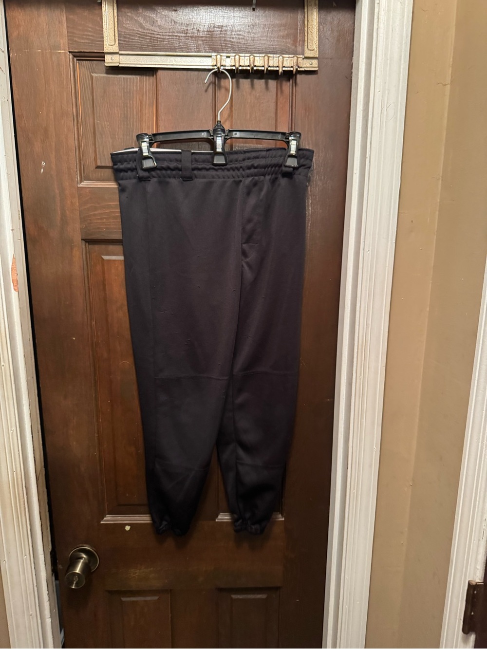 Boys Large Rawlings Baseball Pants Black Elastic-Waist Jogger Pants